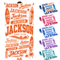 Personalized Orange Surf Beach Towel with Name - image 1