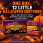 Closed Halloween squishy gift box with three assorted wrapped bars