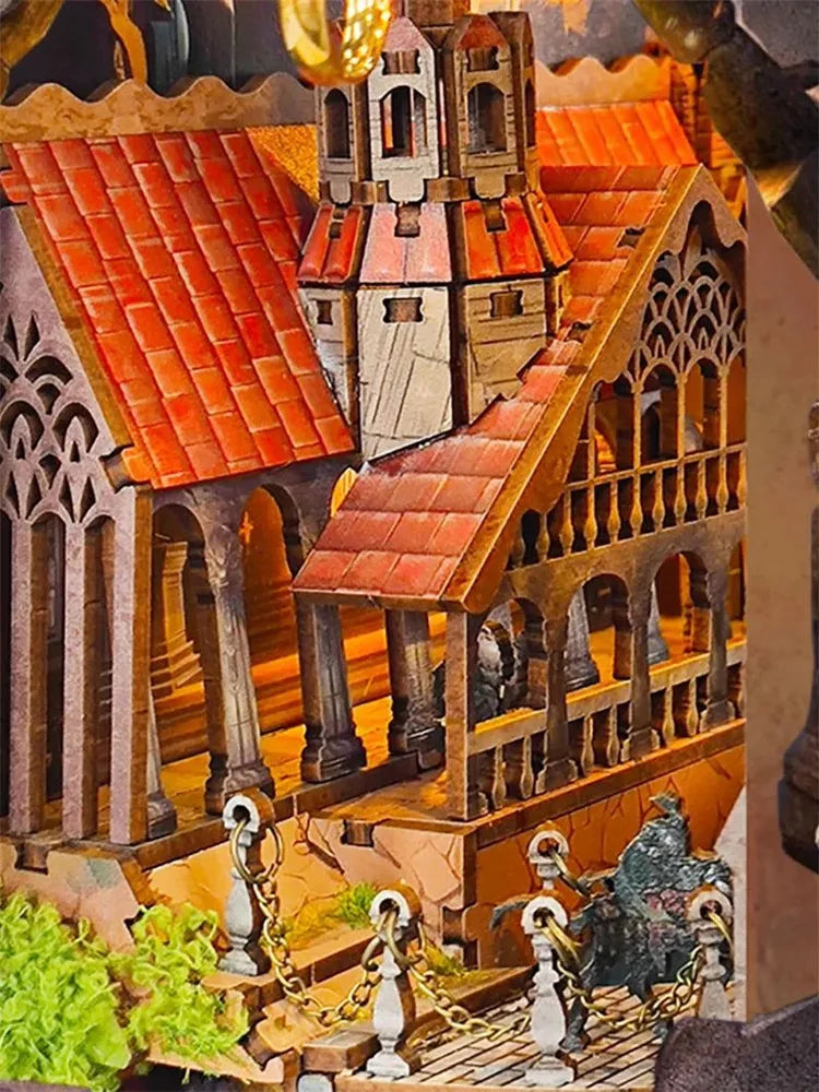 "Spirit of the Valley of the Magic Ring - Backlit Book Divider Kit | Lord of the Rings Miniature DIY House V1"