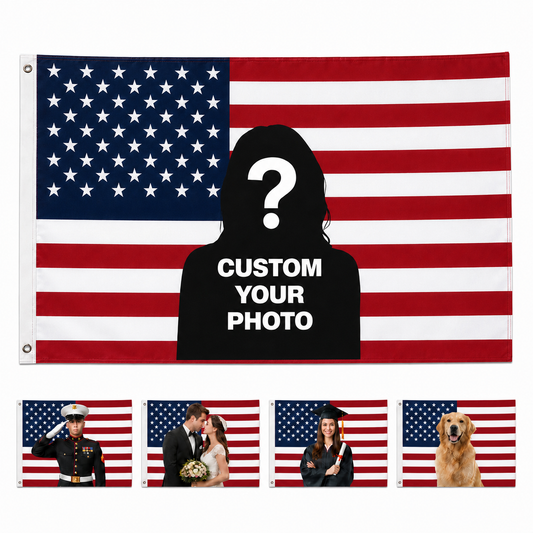Custom Photo American Flag Banner - Classic Red White Blue product image 7