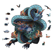 3D Animal Wooden Puzzles Set - Irregular Shaped Brain Teasers for Kids & Adults (100/200/300PC)