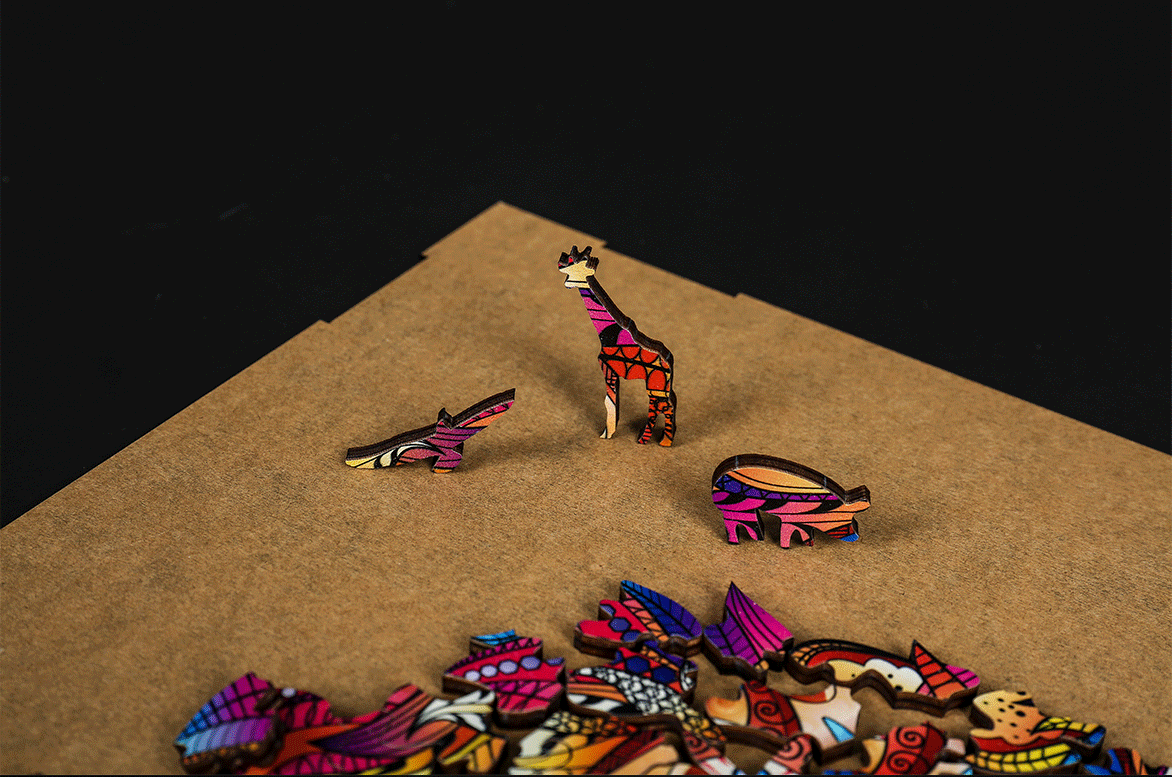 3D Koala Wooden Puzzles Set - Irregular Shaped Brain Teasers for Kids & Adults (100/200/300PC)