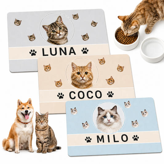 Custom Pet Photo Feeding Mat with Name product image 1