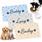 Personalized Pet Feeding Mat with Name and Paw Print product image 1