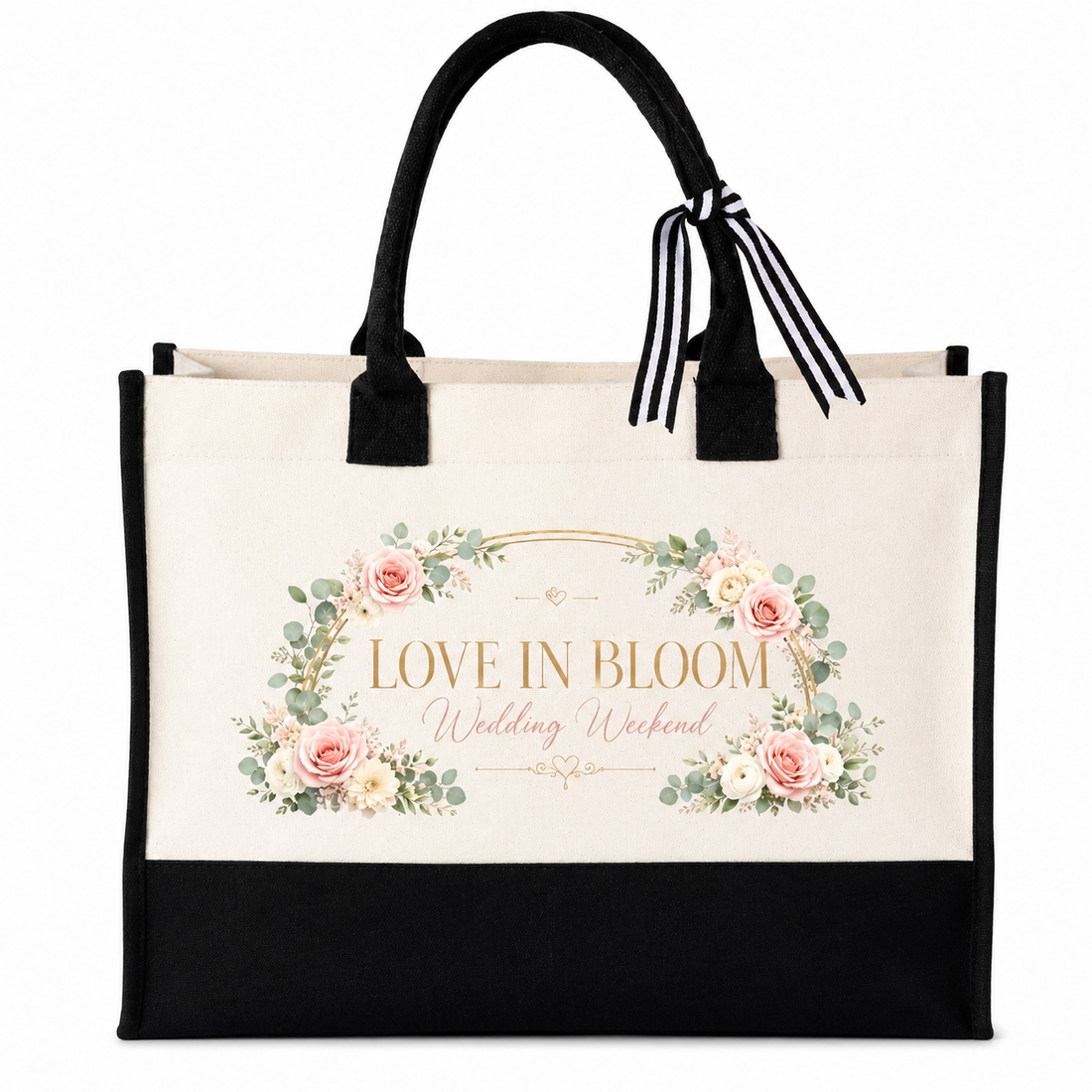 Love in Bloom Wedding Weekend Floral Tote Bag - image 1