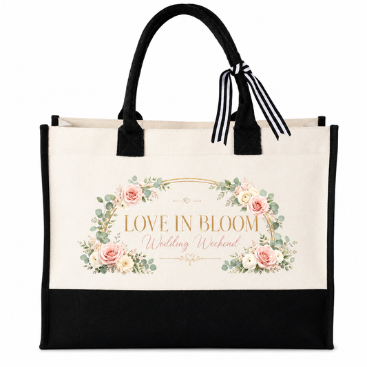 Love in Bloom Wedding Weekend Floral Tote Bag - image 1