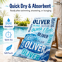 Personalized Blue Wave Beach Towel with Name - image 5