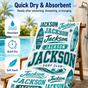 Personalized Teal Surf Beach Towel with Name - image 3