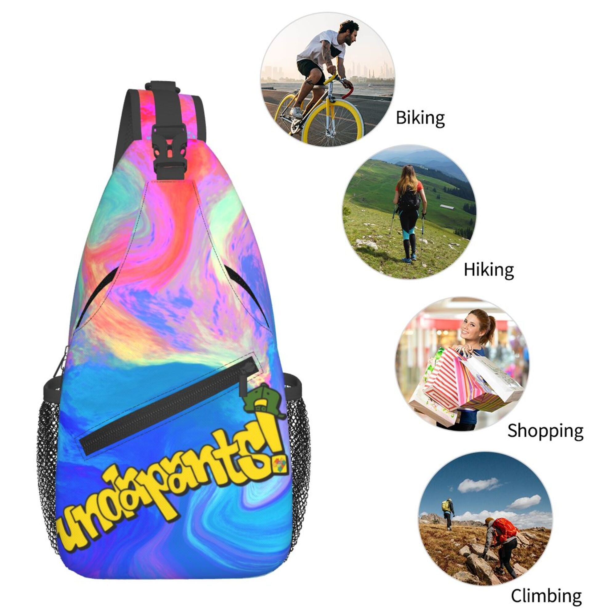 Men's Customizable Crossbody Sling Bag - Large Capacity Chest Pack for Travel & Daily Essentials (Durable Polyester)