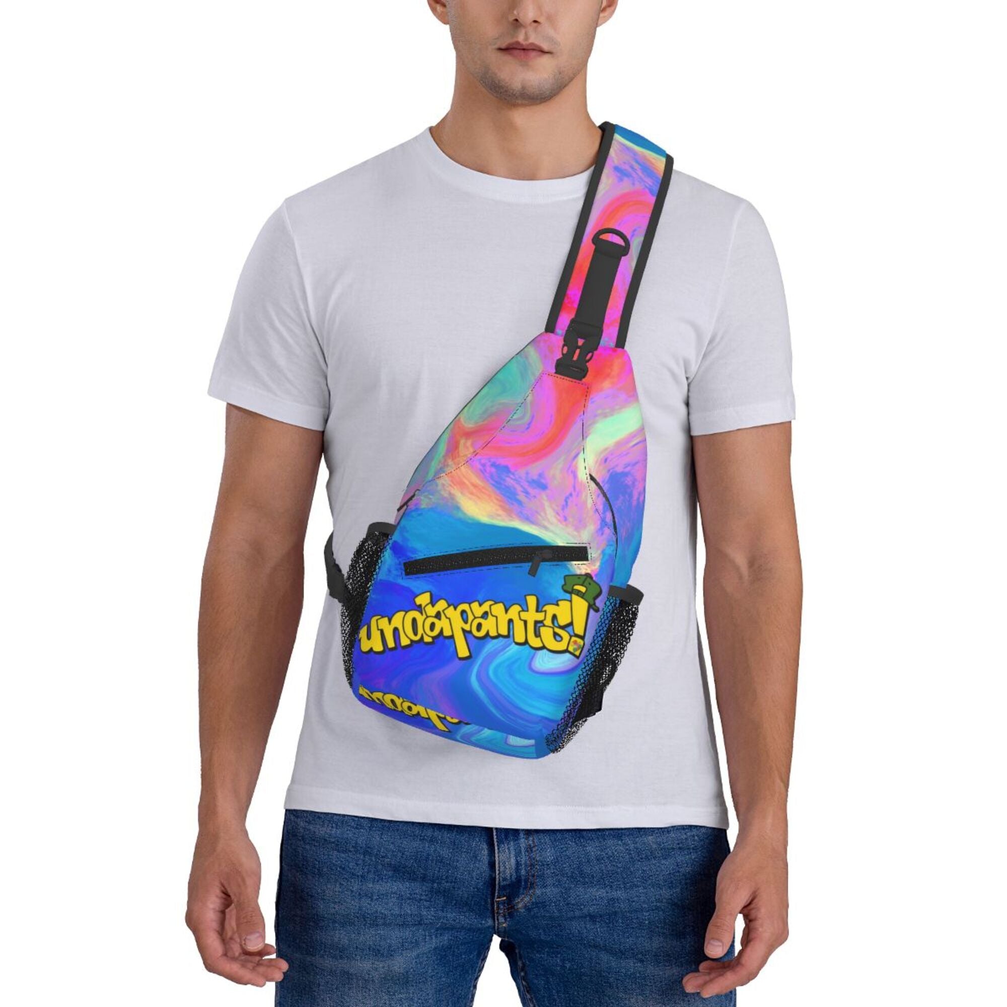 Men's Customizable Crossbody Sling Bag - Large Capacity Chest Pack for Travel & Daily Essentials (Durable Polyester)