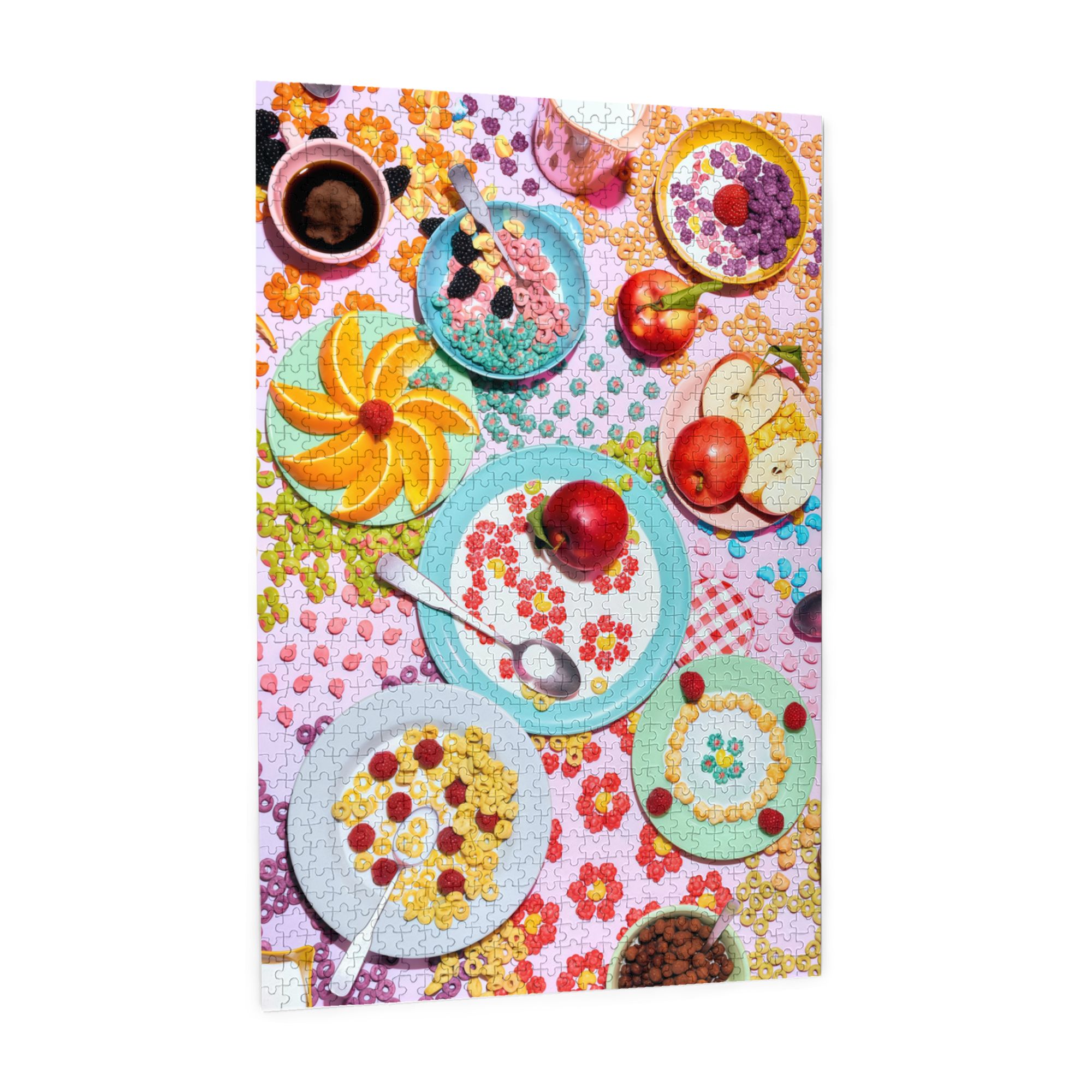 Gourmet Wooden Jigsaw Puzzles 300/500/1000 PCS - Framable Breakfast Art for Family Games & Wall Decor