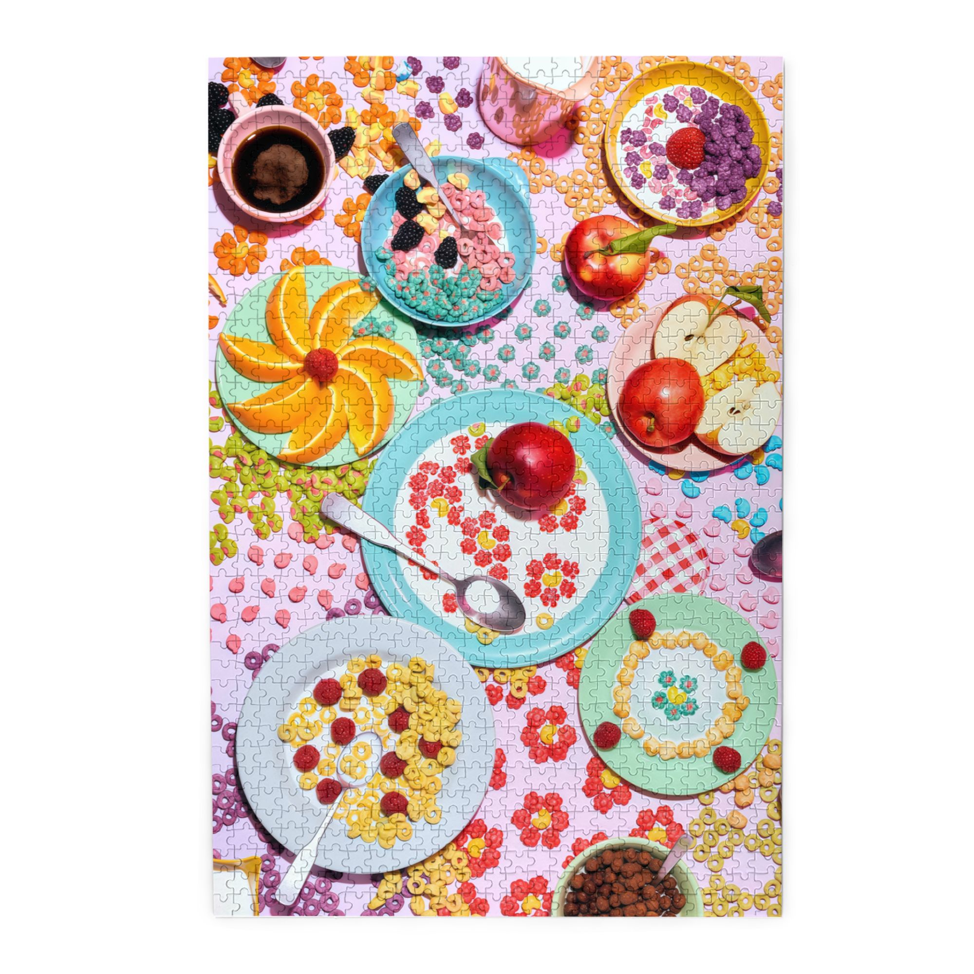 Gourmet Wooden Jigsaw Puzzles 300/500/1000 PCS - Framable Breakfast Art for Family Games & Wall Decor