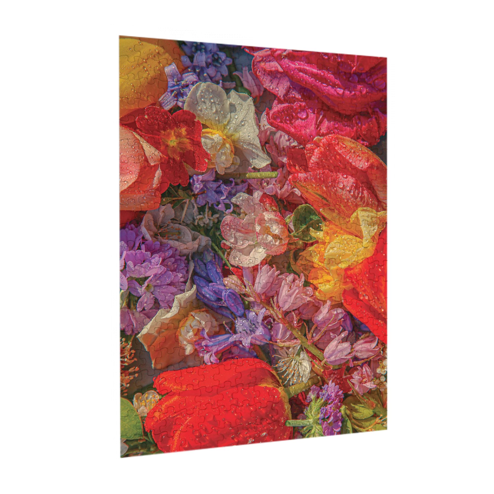Floral Wooden Jigsaw Puzzle 300/500/1000PC | Botanical Stress Relief Art & Framable Wall Decor (16''x11'')