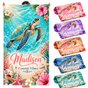 Personalized Aqua Turtle Beach Towel with Name - image 1