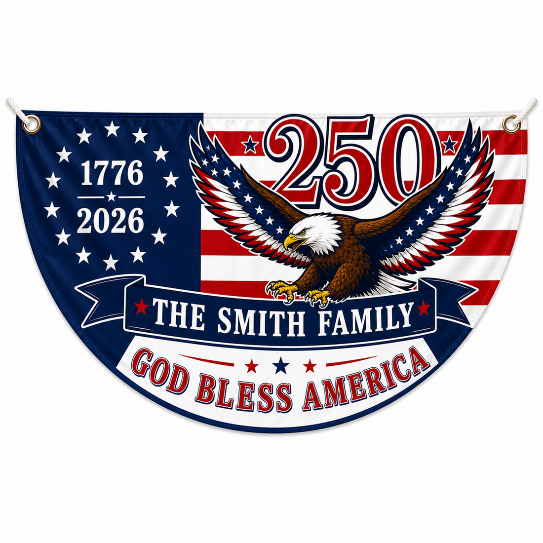 Personalized USA 250th Anniversary Bunting Flag - Style 07 product image 1