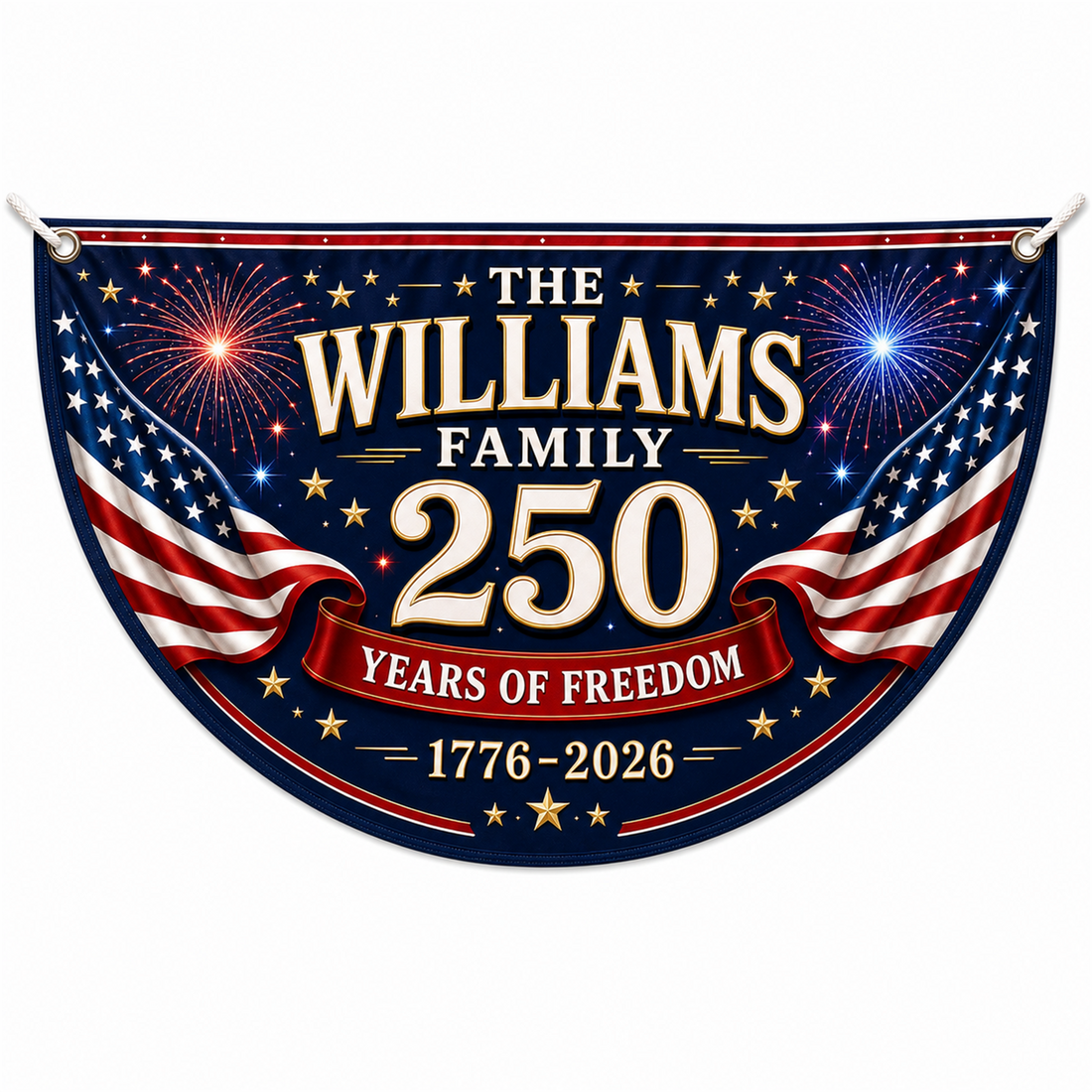Personalized USA 250th Anniversary Bunting Flag - Style 08 product image 1