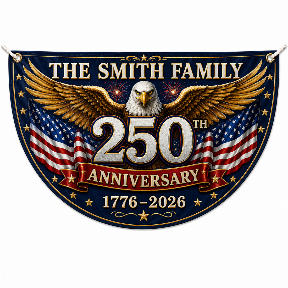 Personalized USA 250th Anniversary Bunting Flag - Style 10 product image 1