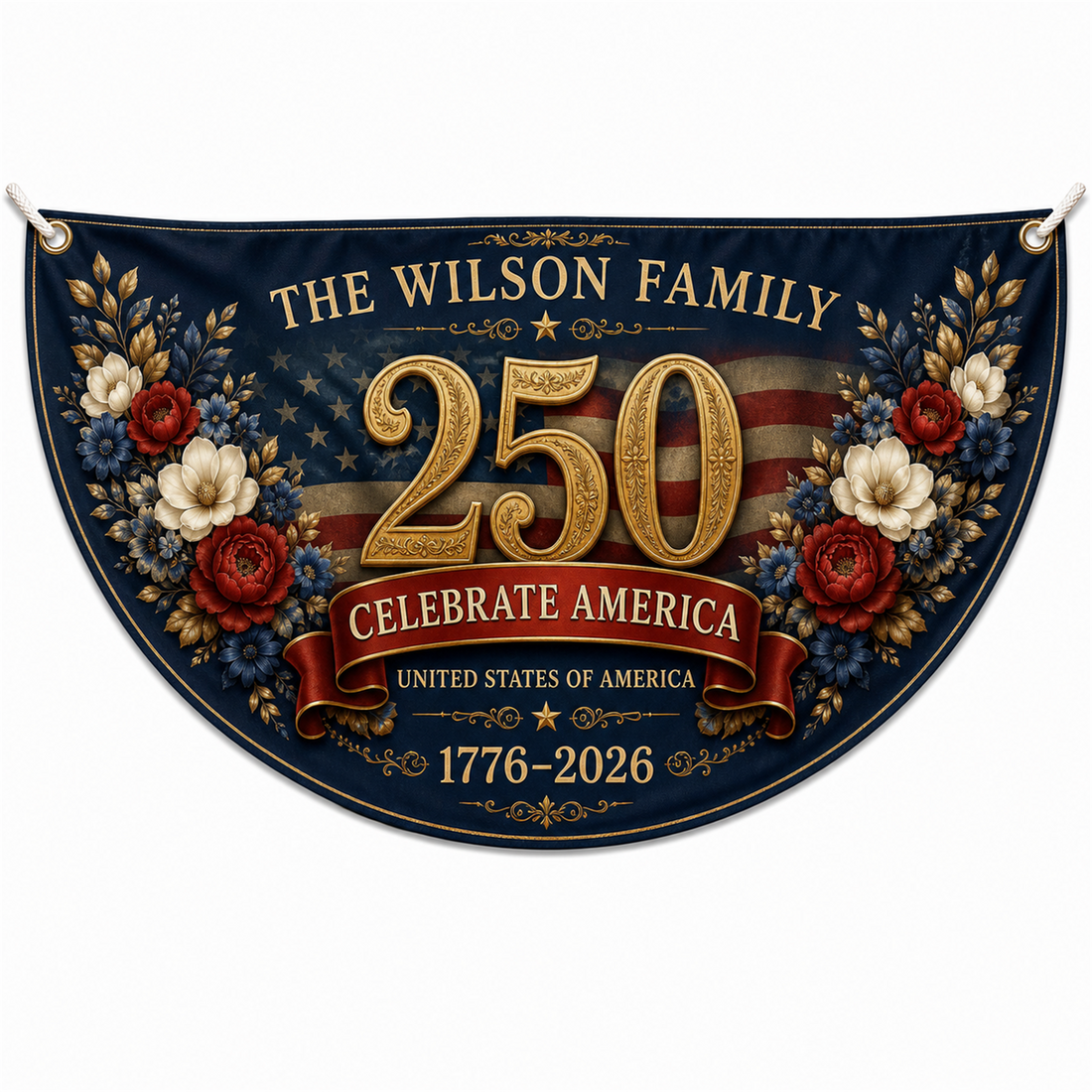 Personalized USA 250th Anniversary Bunting Flag - Style 11 product image 1