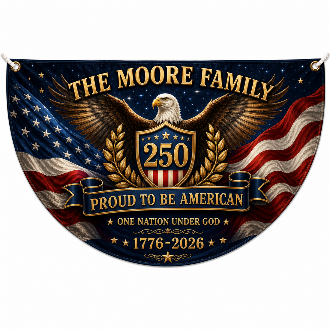 Personalized USA 250th Anniversary Bunting Flag - Style 14 product image 1