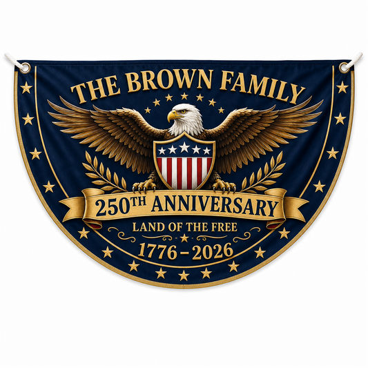 Personalized USA 250th Anniversary Bunting Flag - Style 16 product image 1