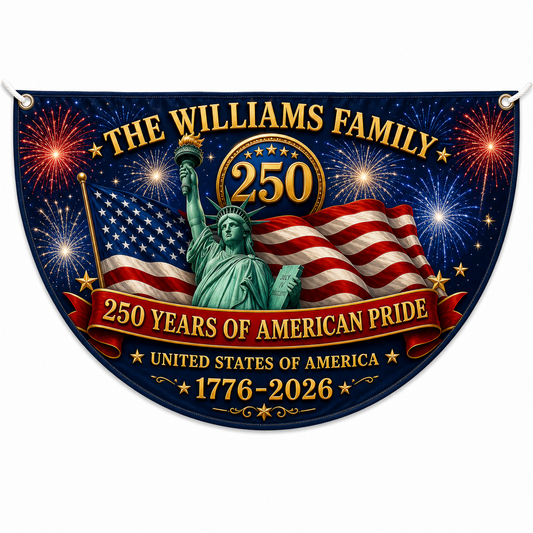 Personalized USA 250th Anniversary Bunting Flag - Style 17 product image 1