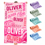 Personalized Pink Wave Beach Towel with Name - image 1
