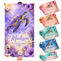 Personalized Purple Turtle Beach Towel with Name - image 1