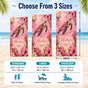 Personalized Pink Turtle Beach Towel with Name - image 3