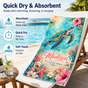 Personalized Aqua Turtle Beach Towel with Name - image 5