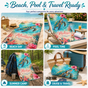 Personalized Aqua Turtle Beach Towel with Name - image 6