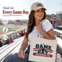 Personalized Game Day Tote Bag and Cap Set - Beige Navy Red product image 7