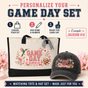Personalized Floral Game Day Tote Bag and Cap Set - Black Pink product image 2