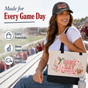 Personalized Floral Game Day Tote Bag and Cap Set - Black Pink product image 5