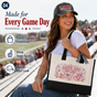 Personalized Pink Floral Game Day Mom Tote Bag and Cap Set product image 5