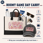Personalized Pink Floral Game Day Mom Tote Bag and Cap Set product image 6