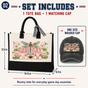 Personalized Floral Game Day Mom Tote Bag and Cap Set - Gray Cap product image 5