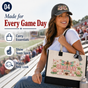 Personalized Floral Game Day Mom Tote Bag and Cap Set - Gray Cap product image 7