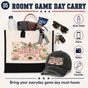 Personalized Floral Game Day Mom Tote Bag and Cap Set - Gray Cap product image 8