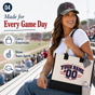 Personalized Athletic Name Number Game Day Tote Bag and Cap Set - Gray product image 6