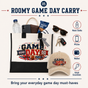 Personalized Varsity Game Day Tote Bag and Cap Set - Beige Black product image 6