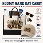 Personalized Football Mom Game Day Tote Bag and Cap Set - Beige product image 5