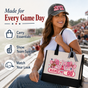 Personalized Pink Bow Game Day Tote Bag and Cap Set - Gray product image 7