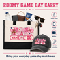 Personalized Pink Bow Game Day Tote Bag and Cap Set - Gray product image 8