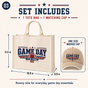 Personalized Game Day Tote Bag and Cap Set - Classic Navy Red product image 3