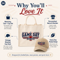 Personalized Game Day Tote Bag and Cap Set - Classic Navy Red product image 4