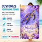 Personalized Purple Turtle Beach Towel with Name - image 2