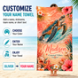 Personalized Coral Turtle Beach Towel with Name - image 2
