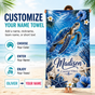 Personalized Navy Turtle Beach Towel with Name - image 2