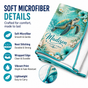 Personalized Teal Turtle Beach Towel with Name - image 4