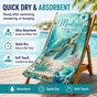Personalized Teal Turtle Beach Towel with Name - image 5